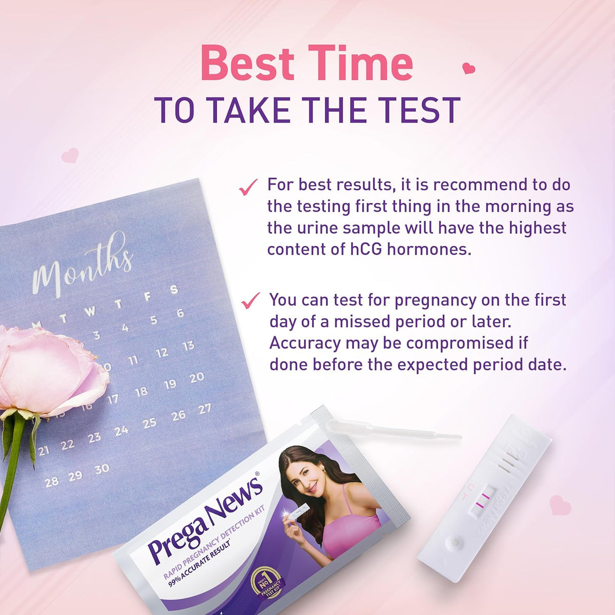 Prega News Test Kit | One Step Urine Hcg Pregnancy Test Kit Device | 99% Accurate Results In 5 Mins | Pack Of 4 Kits| Indias No 1 Pregnancy Kit.