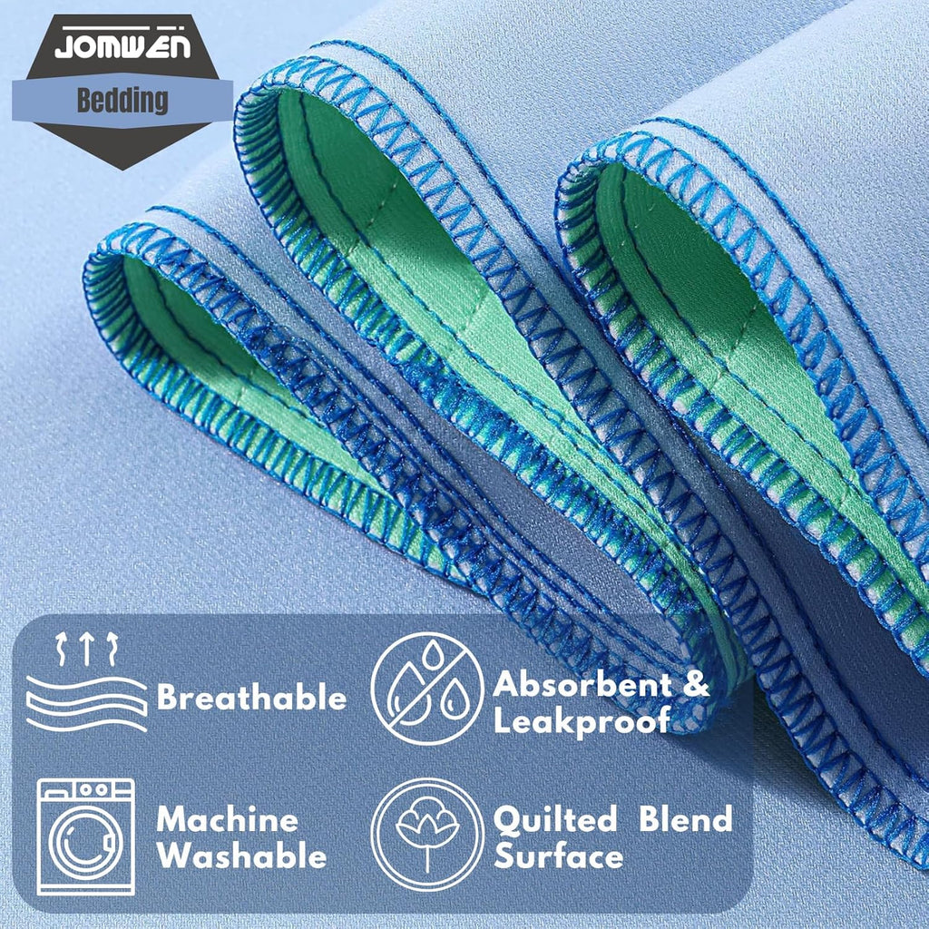 Extra Large 86 x 132cm Washable Underpads (1 Pack), JOMWEN Waterproof Reusable Heavy Absorbency Incontinence Bed Pads for Adults, Kids, Elderly and Pets, Washable Bedwetting Pads for Sofa and Couch