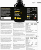 Evening Primrose Oil 1000 mg, 10% GLA, Cold Pressed, with Natural Vitamin E - Natural Source of Omega 6, Female Support and Daily Balance, 200 Softgels - Zenement