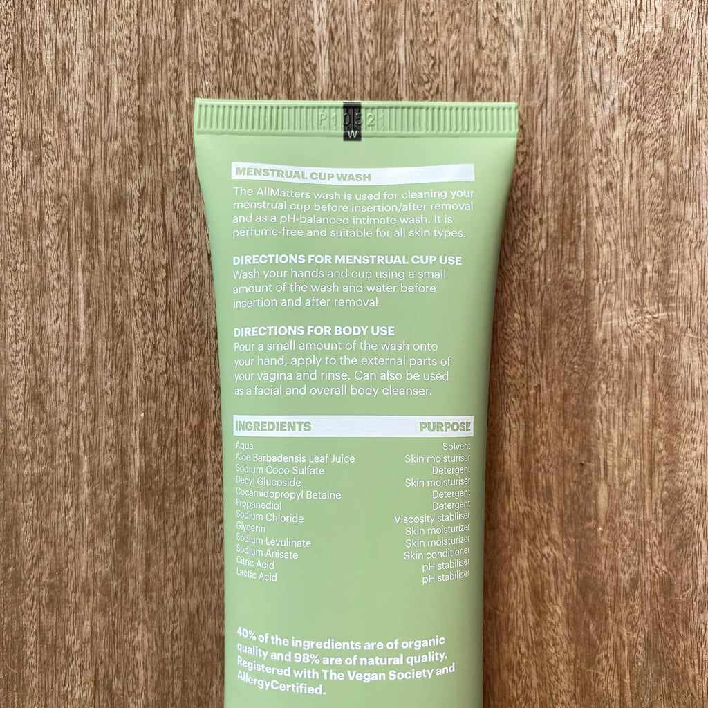 OrganiWash 75ml by OrganiCup Gentle Cleanser for Body and Menstrual Cup - Organic Intimate Cleansing Soap - Unscented - Vegan - Daily Feminine Intimate Wash with pH Balanced