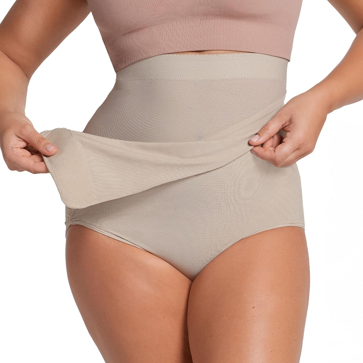 Leonisa BellyFlex Total High-Waist Post-Surgical Compression Underwear, Adjustable Belly Wrap, Tummy Control Shapewear Girdle