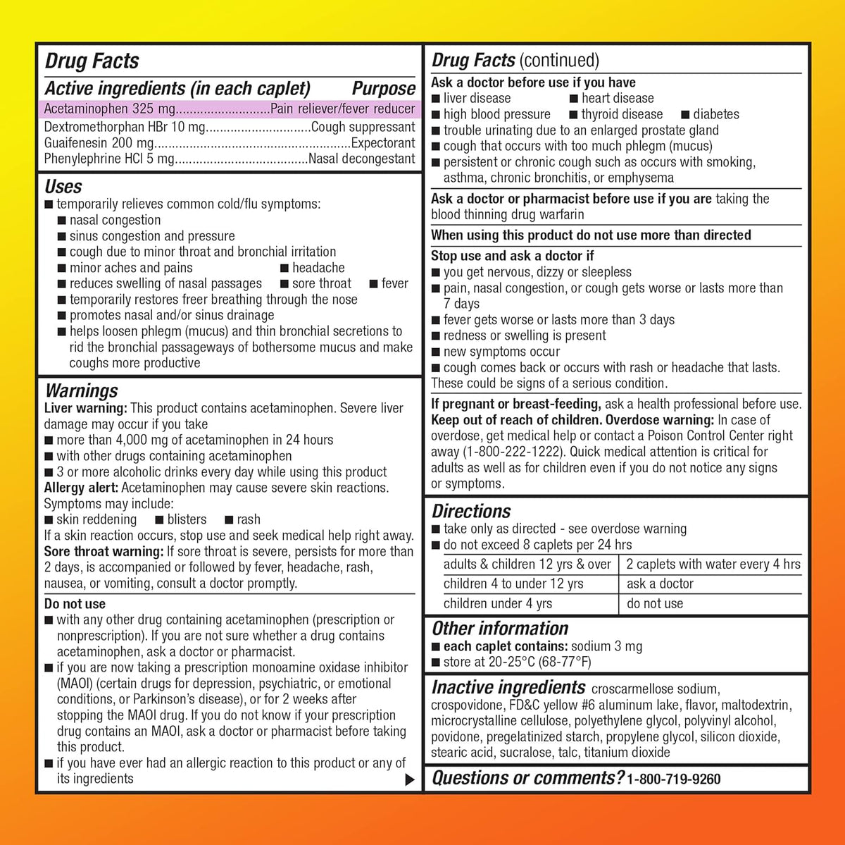 Amazon Basic Care Daytime Severe Cold & Flu Relief Caplets, Multi-Symptom Relief for Headache, Fever, Sore Throat, Chest & Nasal Congestion, Vapor Ice, 24 Count