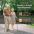 Foldable Walking Cane for Women and Men, Adjustable, Sen Wood | Collapsible Lightweight Folding Walking Stick for Seniors, Adjustable Height, Canes for Stability, Ergonomic Handle