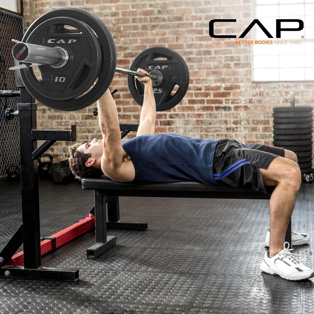 CAP Barbell 2-Inch Olympic Cast Iron Plate Weight Set | 75-285 lbs | Multiple Options