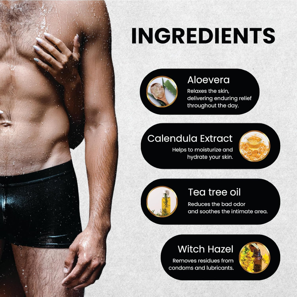 Skin Elements Intimate Hygiene Soap for Men, Large Pack with Refill for 180 Days, 14.2 Fl Oz - pH Balanced Foaming Wash | Controls Bad Odor | with Tree Oil