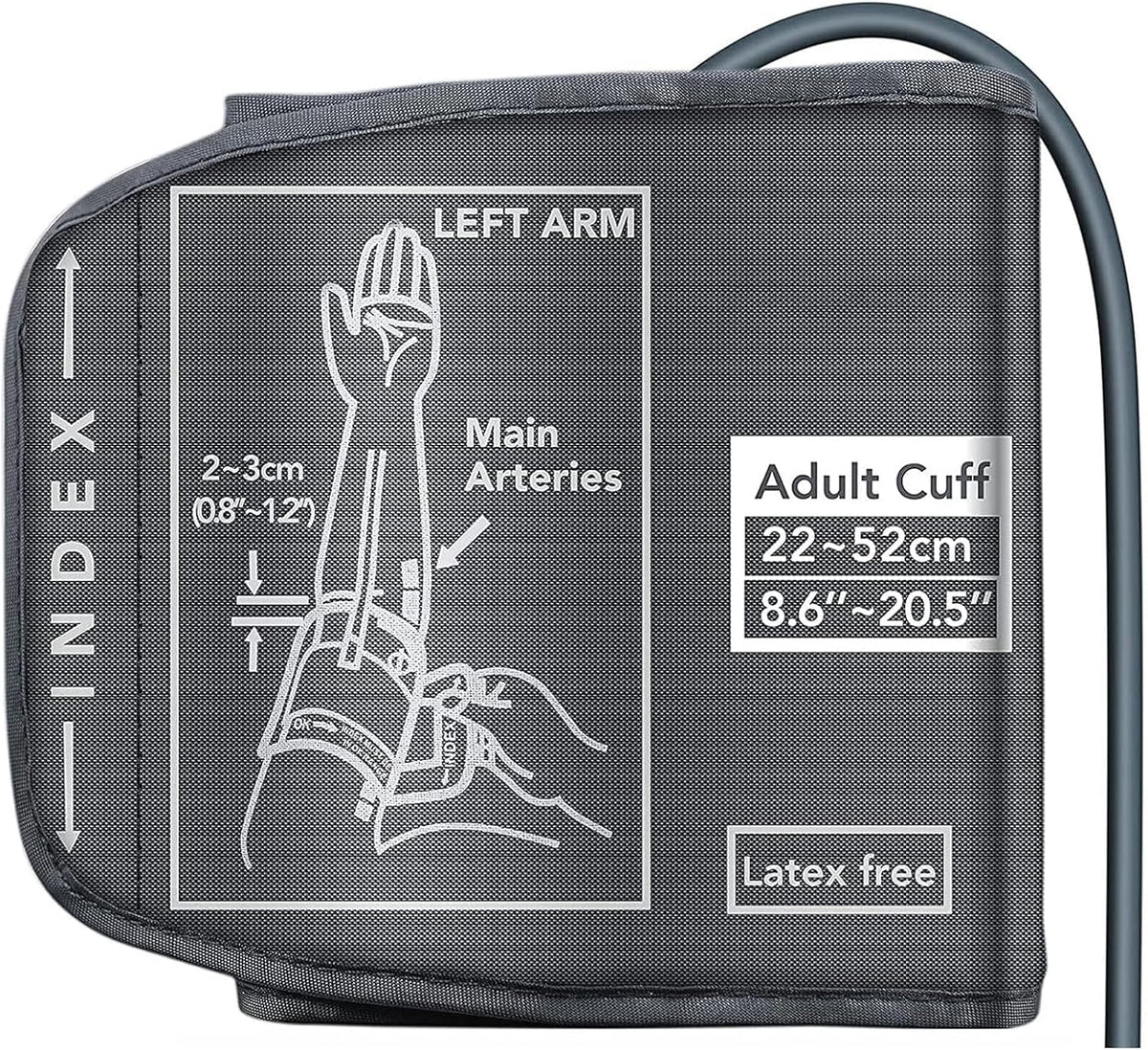Replacement Extra Large Cuff for Omron BP Monitors 22-52CM Big Arm - Adjustable XL Blood Pressure Cuff, Includes 6 Universal Interface, Blood Pressure Monitors Large Cuff Compatible