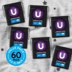 U BY KOTEX Maxi's Extra Overnight Pads with Wings 60 Count (6 x 10 Pack) - Packaging May Vary