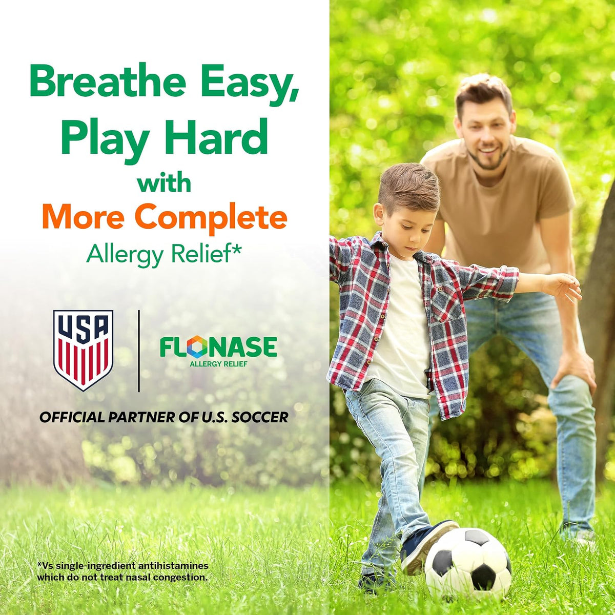 Flonase Children’s Allergy Relief Nasal Spray, 72 Sprays | Fluticasone Propionate Nasal Spray, Multi-Symptom Relief, 24-Hour Non-Drowsy Allergy Relief, Full Prescription Strength