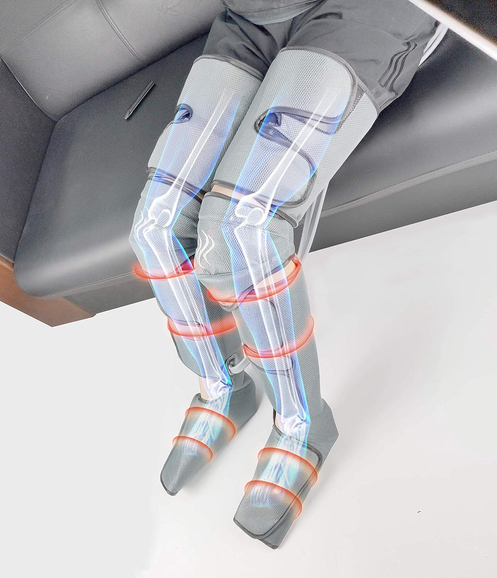 Leg Pressotherapy, Leg Massager with Compression, Pressotherapy for Home (Grey Marengo)