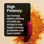 NatureWise CoQ10 200mg Softgels, High Potency Ubiquinone - Coenzyme Q10 Supplement - Antioxidant for Heart Health + Energy - Vegan, Non-GMO, Gluten-Free - 30 Count[1-Month Supply]