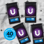 U BY KOTEX Ultrathins Overnight Pads with Wings 40 Count (4 x 10 Pack) - Packaging May Vary
