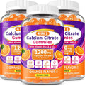 3 Packs Calcium Citrate Gummies 1200mg with Vitamin D3 K2 B12, 4-in-1 High Absorption Calcium Supplement for Women Men, Bone Teeth Muscle Support, Calcium Gummies for Adults,Sugar Free,Orange Flavor