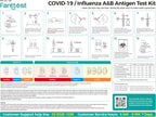 Fanttest 3-in-1 Combo RAT Test, Influenza Flu A/B and COVID-19 Rapid Antigen Test Kit - Nasal Swab