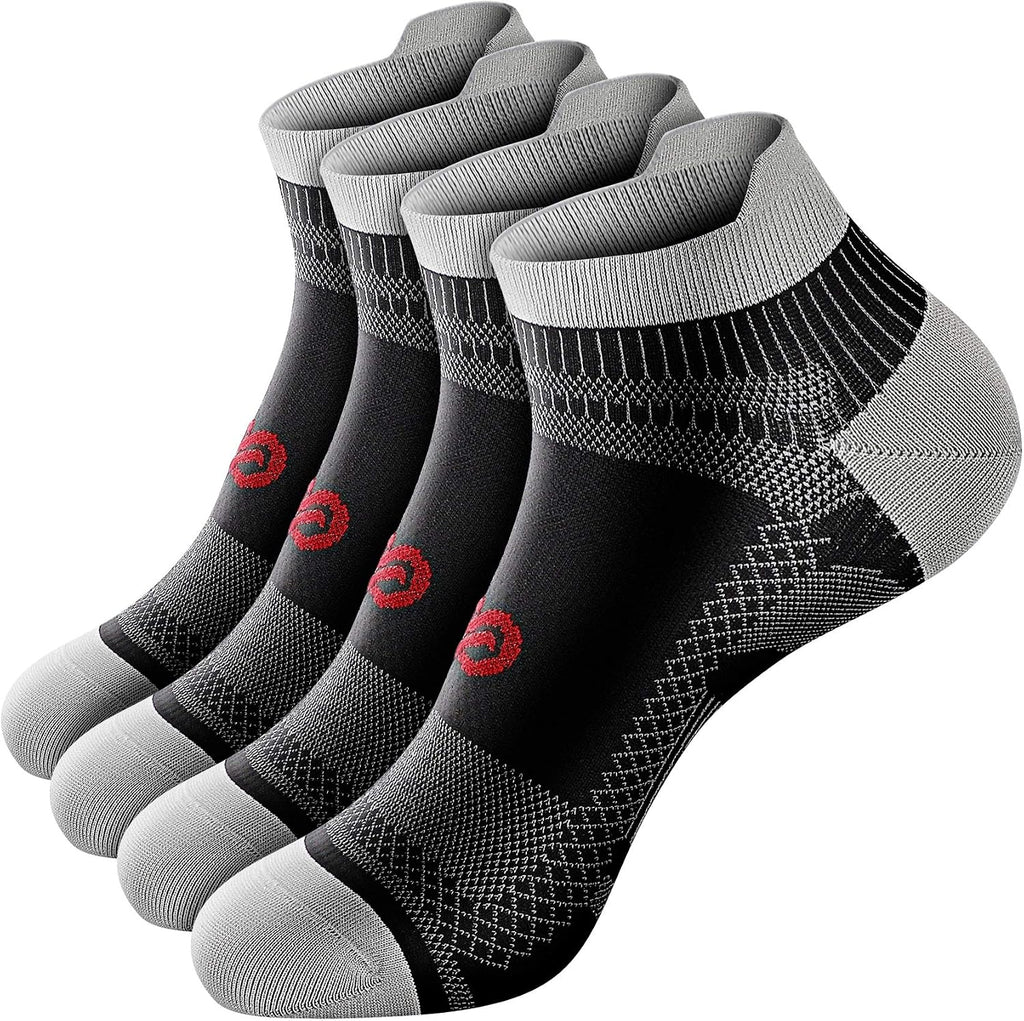 Compression Socks for Men Women Ankle Running Socks for Plantar Fasciitis | Low Cut Athletic Ankle Socks with Ankle & Arch Support for Running, Cycling, Golf, Work, Plantar Fasciitis Relief