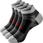 Compression Socks for Men Women Ankle Running Socks for Plantar Fasciitis | Low Cut Athletic Ankle Socks with Ankle & Arch Support for Running, Cycling, Golf, Work, Plantar Fasciitis Relief