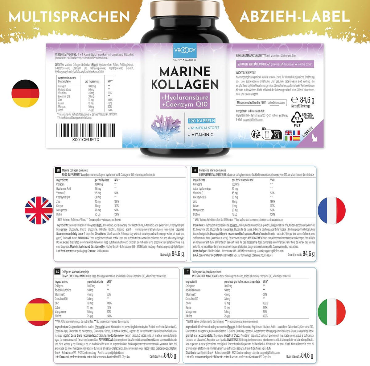 Premium Dietary Supplements Hyaluronic Acid 1000 mg