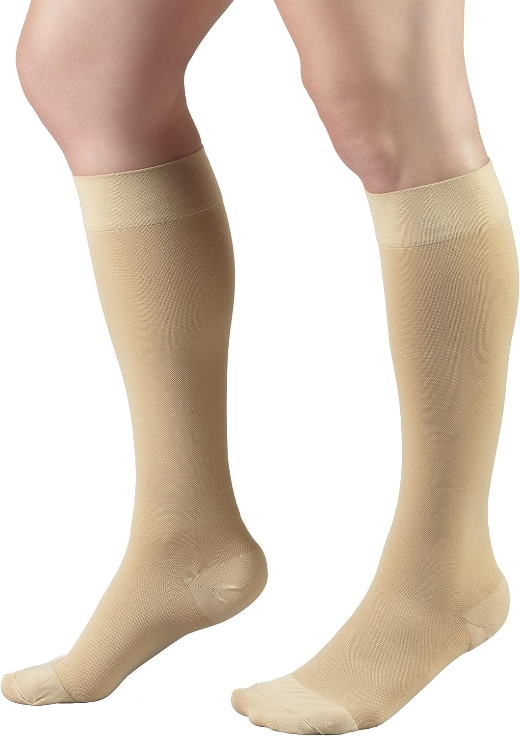 Truform 20-30 mmHg Compression Stockings for Men and Women, Knee High Length, Closed Toe