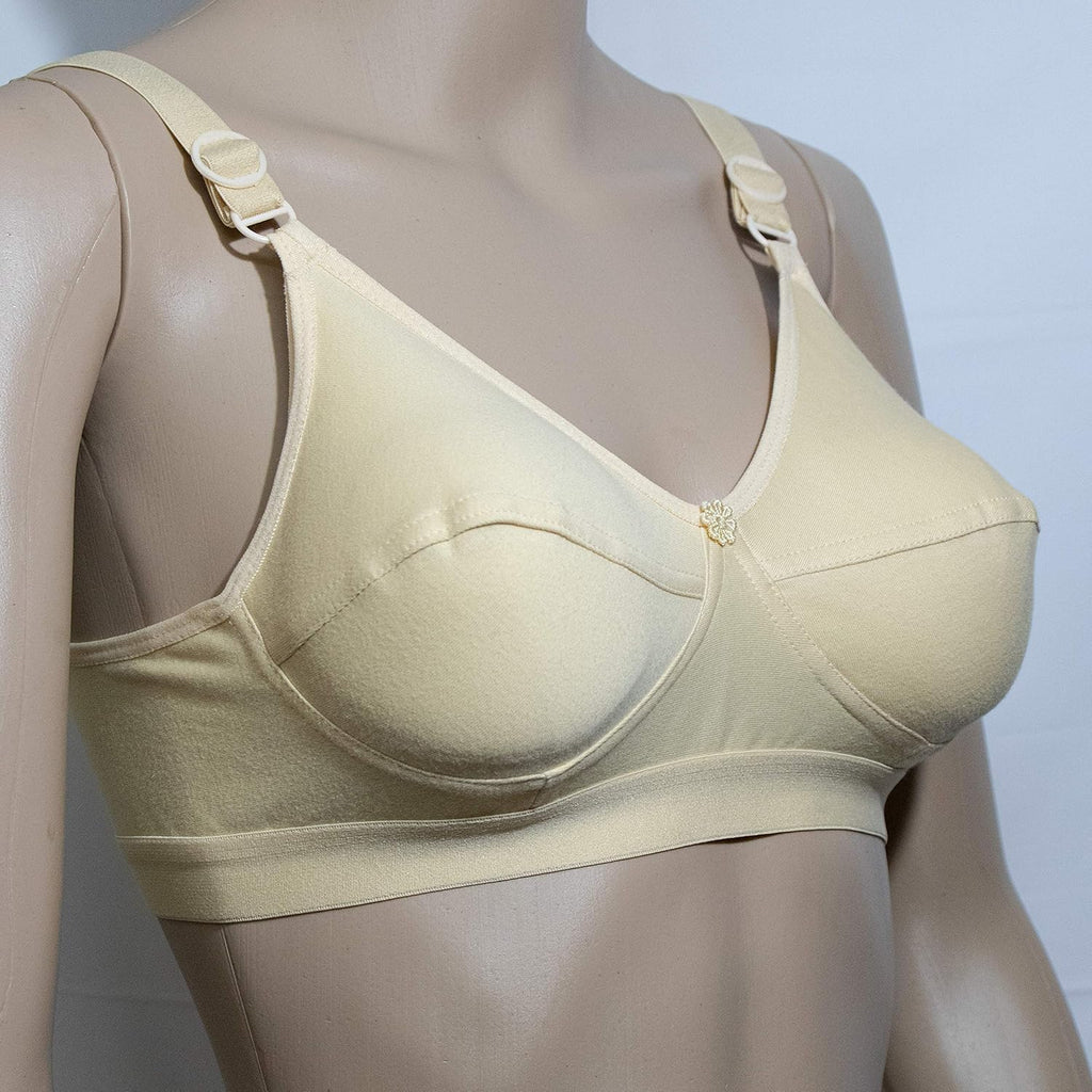 Post-Surgical Cancer Hosiery Cotton Bra with Pockets for Women (Mastectomy)