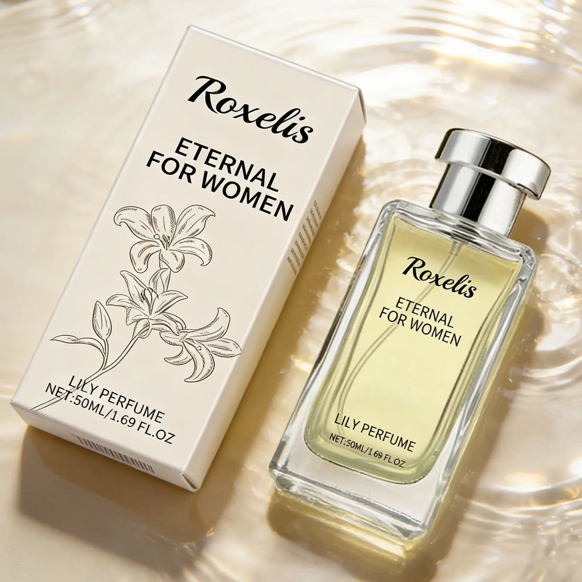Roxelis Eternal Lily 50ml Floral Perfume Spray — Fresh & Light