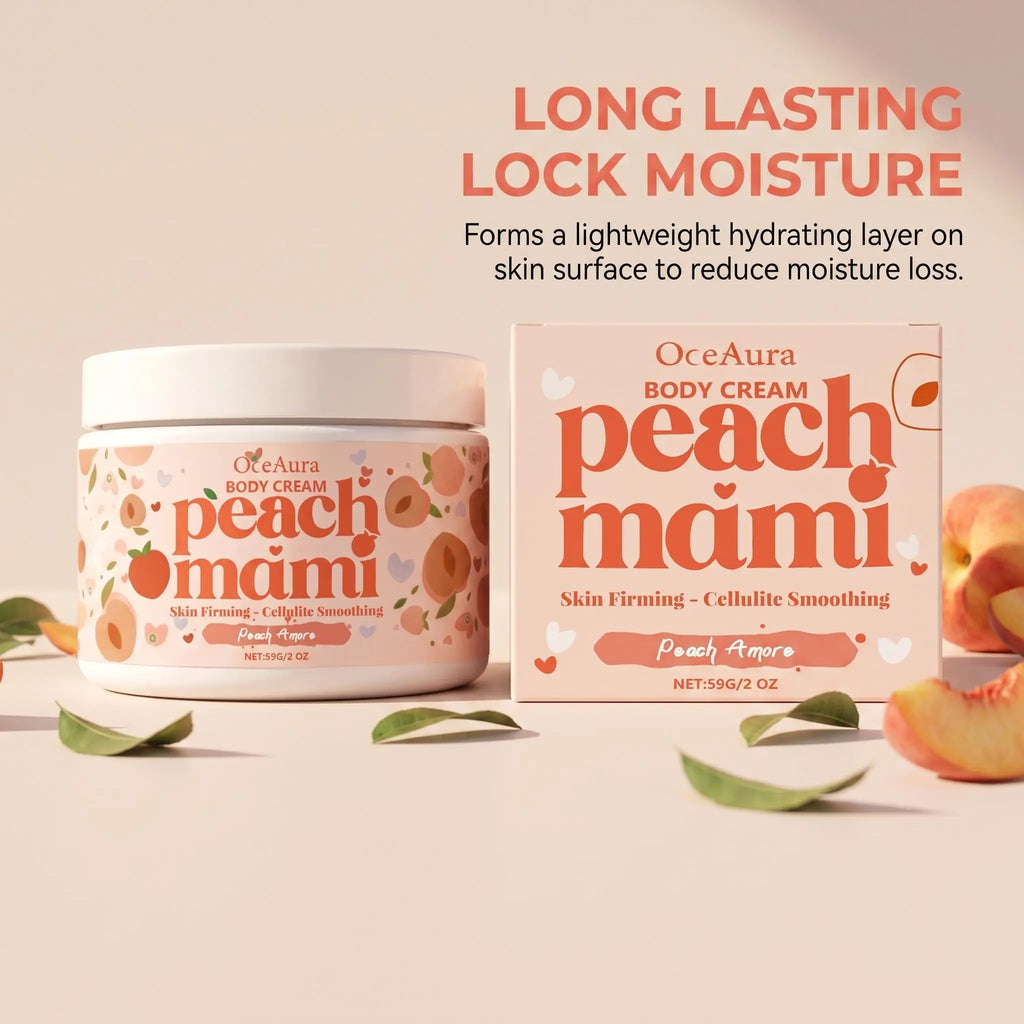 OceAura Peach Amore Body Cream — Light Moisturizing Scent