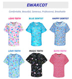 V‑Neck Cotton Scrub Top — Short Sleeve, S–3XL