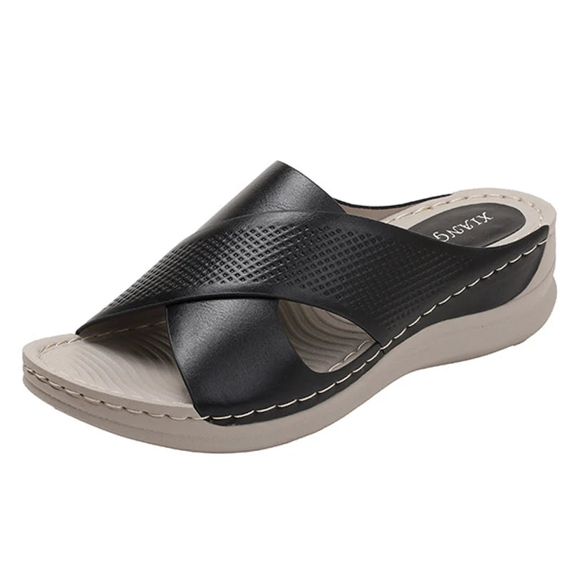 Women's Lightweight Wedge Sandals — PU Insole