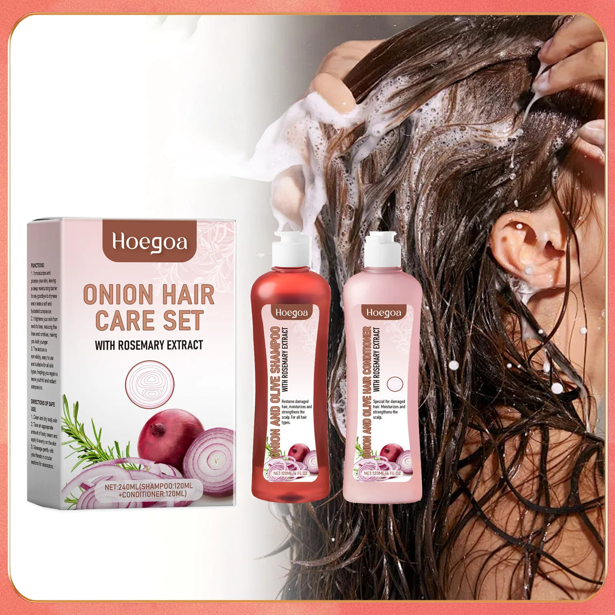Onion & Rosemary Volumizing Shampoo — Scalp Cleanse & Oil Control