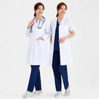 Women's White Polyester-Cotton Lab Coat for Clinic & Vet