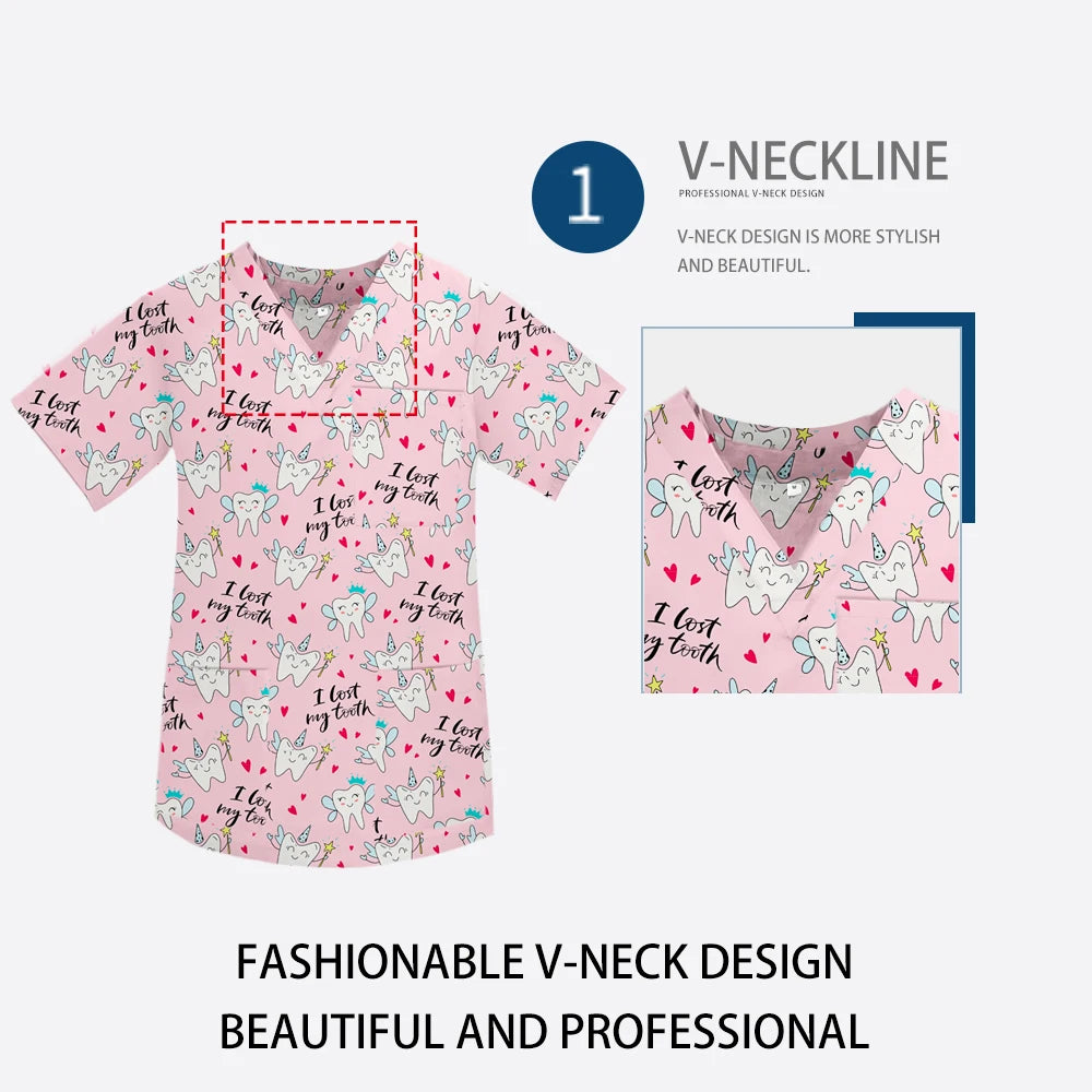 V-Neck Cotton Broadcloth Scrub Top — Unisex S–4XL