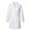 Women's Long‑Sleeve White Lab Coat — Clinic & Pharmacy