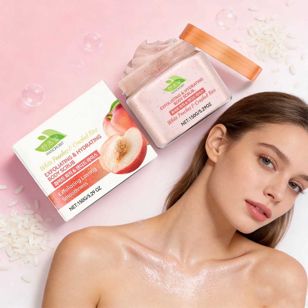 White Peach & Vanilla Shea Exfoliating Body Scrub, Nourishing