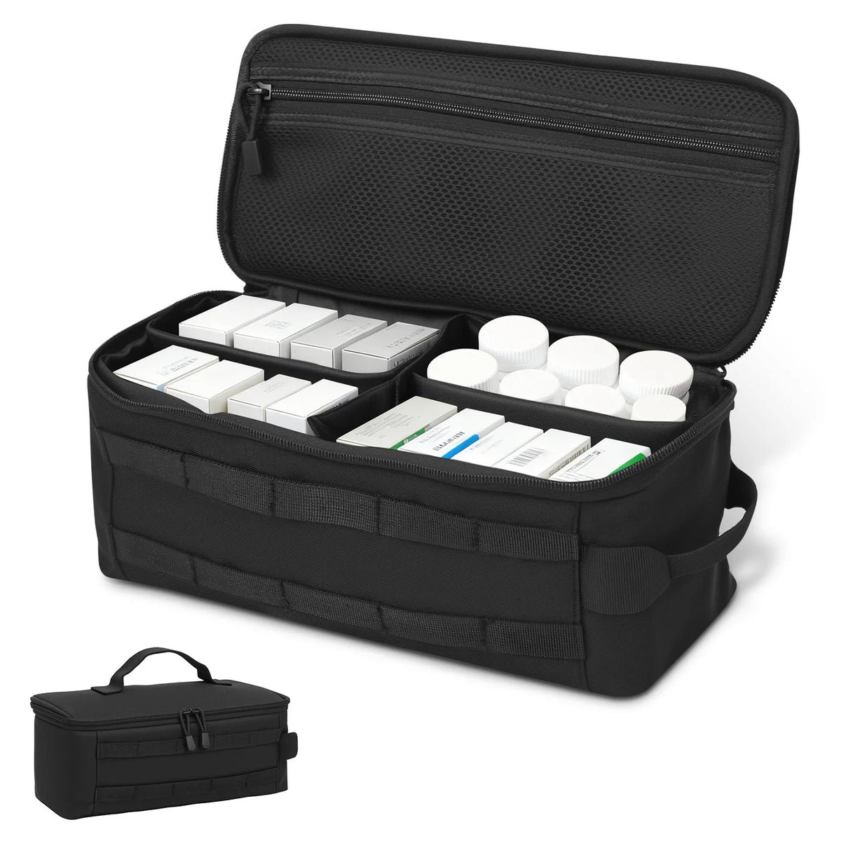 Portable First Aid Organizer Bag — Medical Carry Case