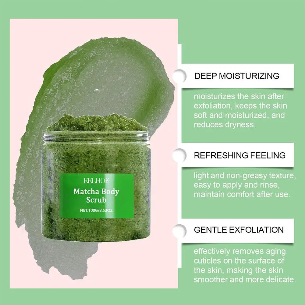 Green Tea & Sea Salt Exfoliating Body Scrub — Deep Hydration