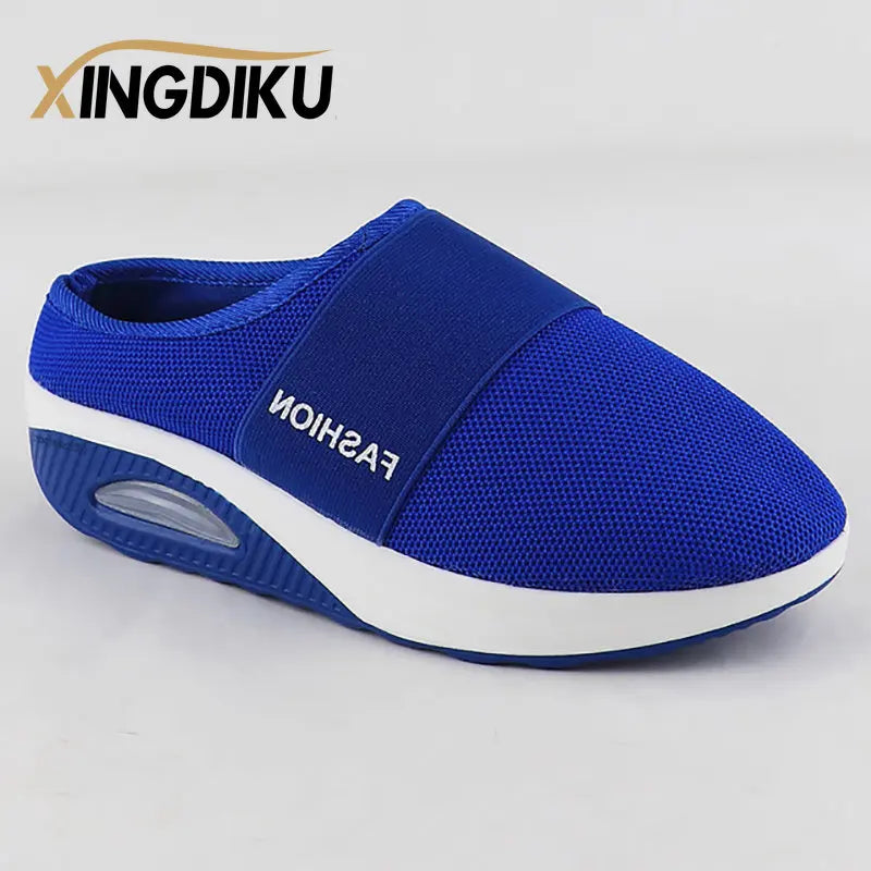 Women's Orthopedic Mesh Slip-On Mules — Lightweight Walking Shoe
