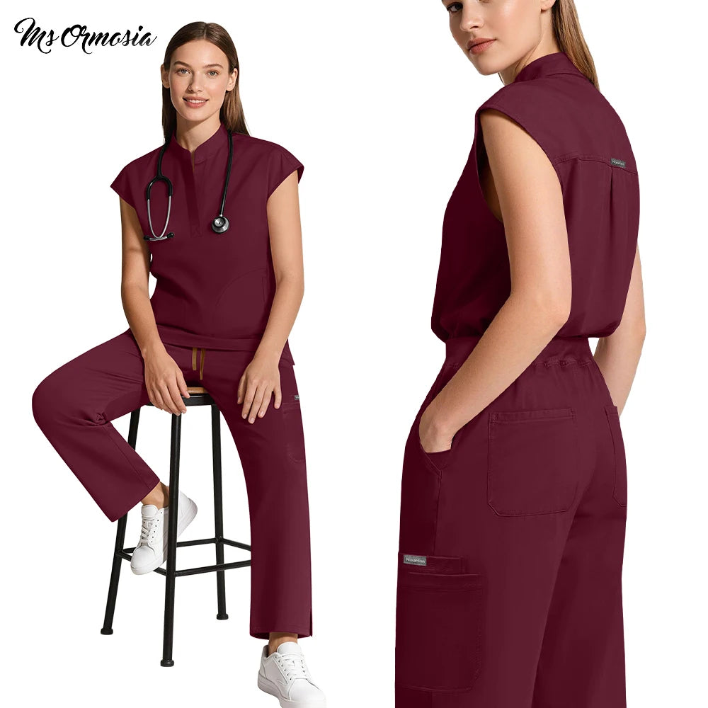 High‑Quality Women's Medical Scrub Set — Clinic Workwear