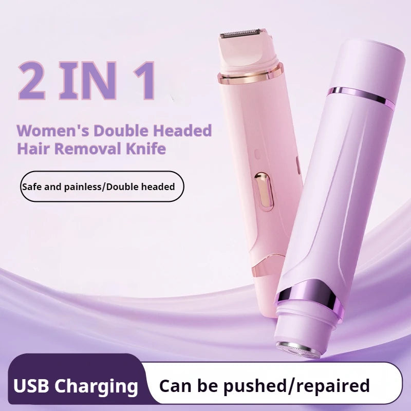 2‑in‑1 Rechargeable Electric Razor & Body Trimmer for Women