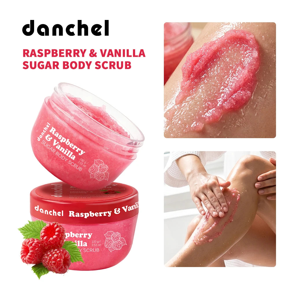 Raspberry & Vanilla Sugar Body Scrub — Matte Exfoliating Cream