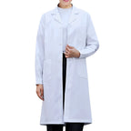 White Long‑Sleeve Unisex Lab Coat — Professional Work Coat