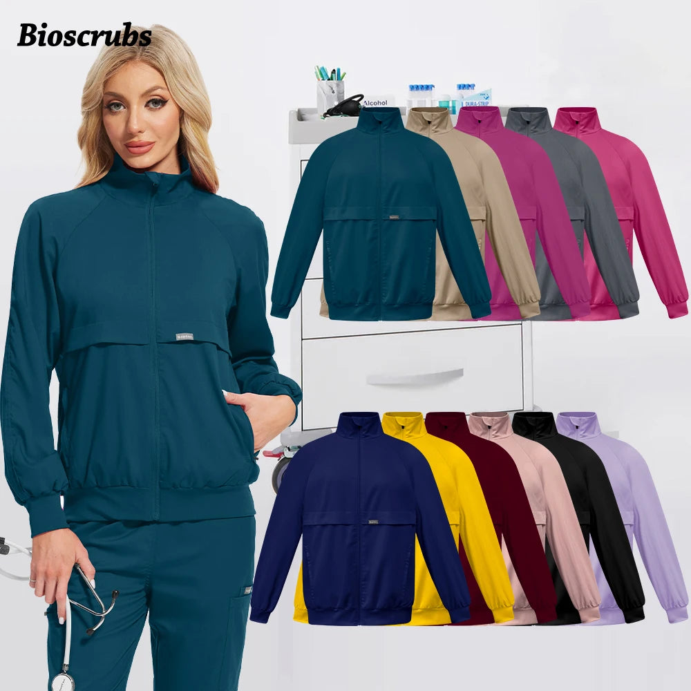 Lab Coat Work Jacket — Clinic & Service Wear, Ships from US