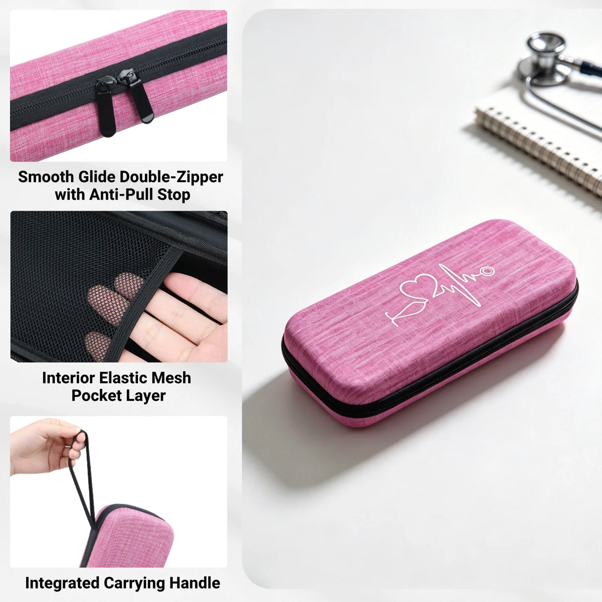 Compact Stethoscope Storage Case — Protective Carry Organizer
