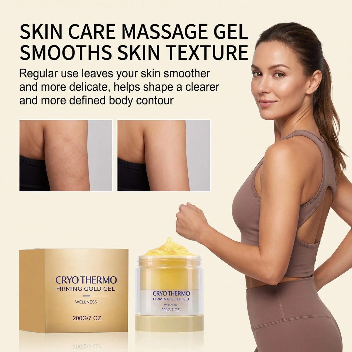 Cryo Thermo Gold Firming & Hydrating Massage Gel — 200g