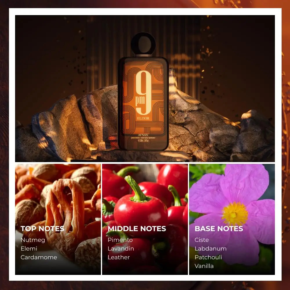 Afnan 9PM Elixir Perfume — Tropical Fruit & Woody
