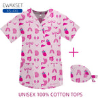 V-Neck Cotton Broadcloth Scrub Top — Unisex S–4XL