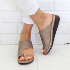 Women's Bunion-Corrector Sandals — Flat Platform, Sizes 34–43