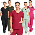 Summer Stretch Medical Scrub Set Breathable Workwear