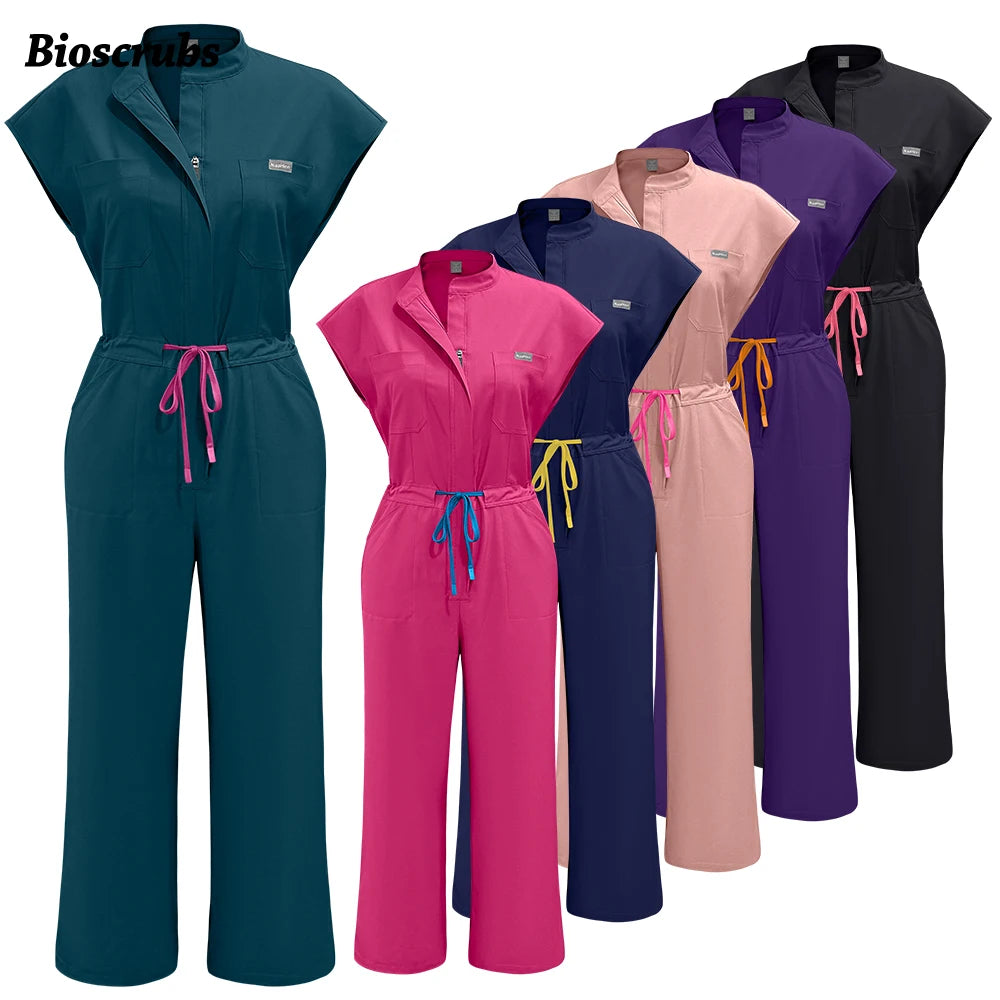 Women's Pocketed Medical Jumpsuit Scrub