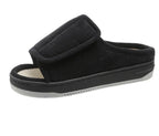 Adjustable Open-Toe Corduroy Diabetic Slippers — Sizes 36–49