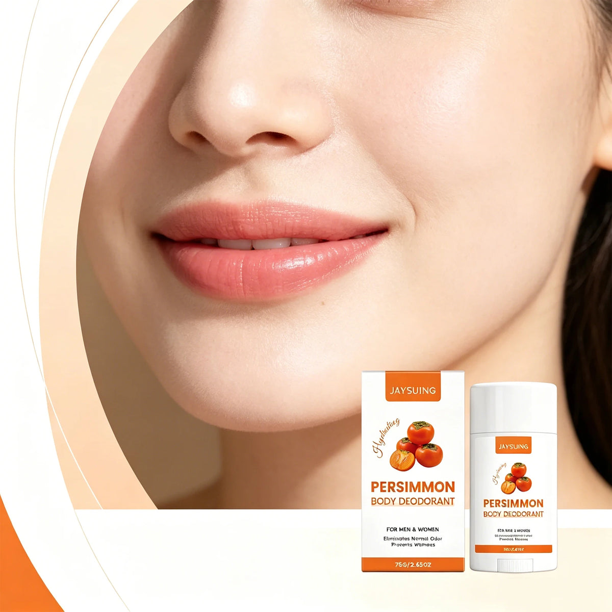 Sweet Persimmon Deodorant Stick — 75g Moisturizing Scent