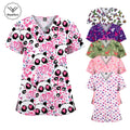 Personalized Printed Unisex V‑Neck Scrub Top — Cotton Broadcloth