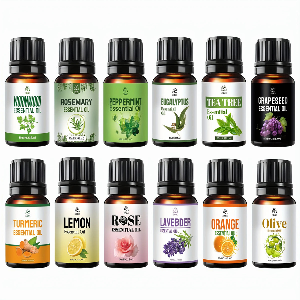 12‑Piece Skin Care Blend Essential Oils Set — Fragrant Multiuse Oils
